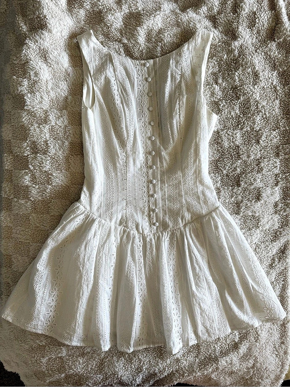 Windsor So Charmed Eyelet Mini Dress White